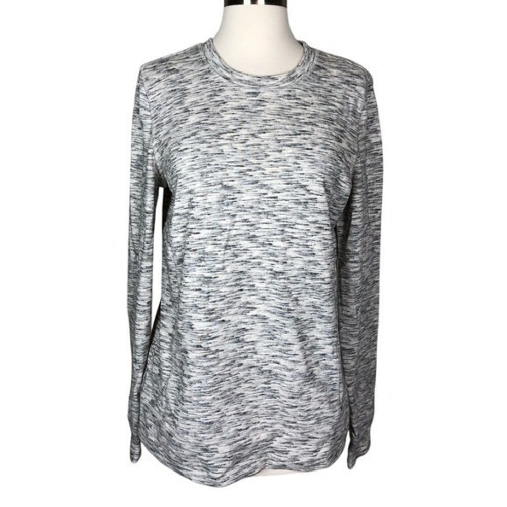 Field Stream Womens Grey Space Dye French‎ Terry Crewneck Sweatshirt Medium